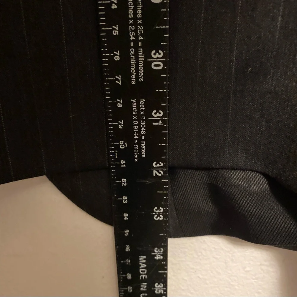 Classic Black Pinstripe Men's Blazer S&K Andrew Fezza  Size‎ 42L Three Button Up